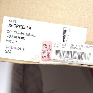 Jessica Simpson Rouge Noir Velvet Heeled Boots